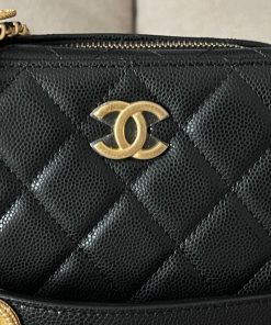 Alternative view of Chanel Caviar Quilted Twist Your Button Black
